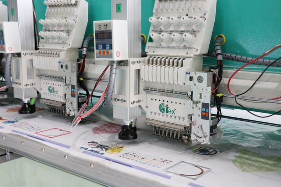 15 رأس ليزر قطع آلة التطريز 220V 380V آلة التطريز القماش الكامل